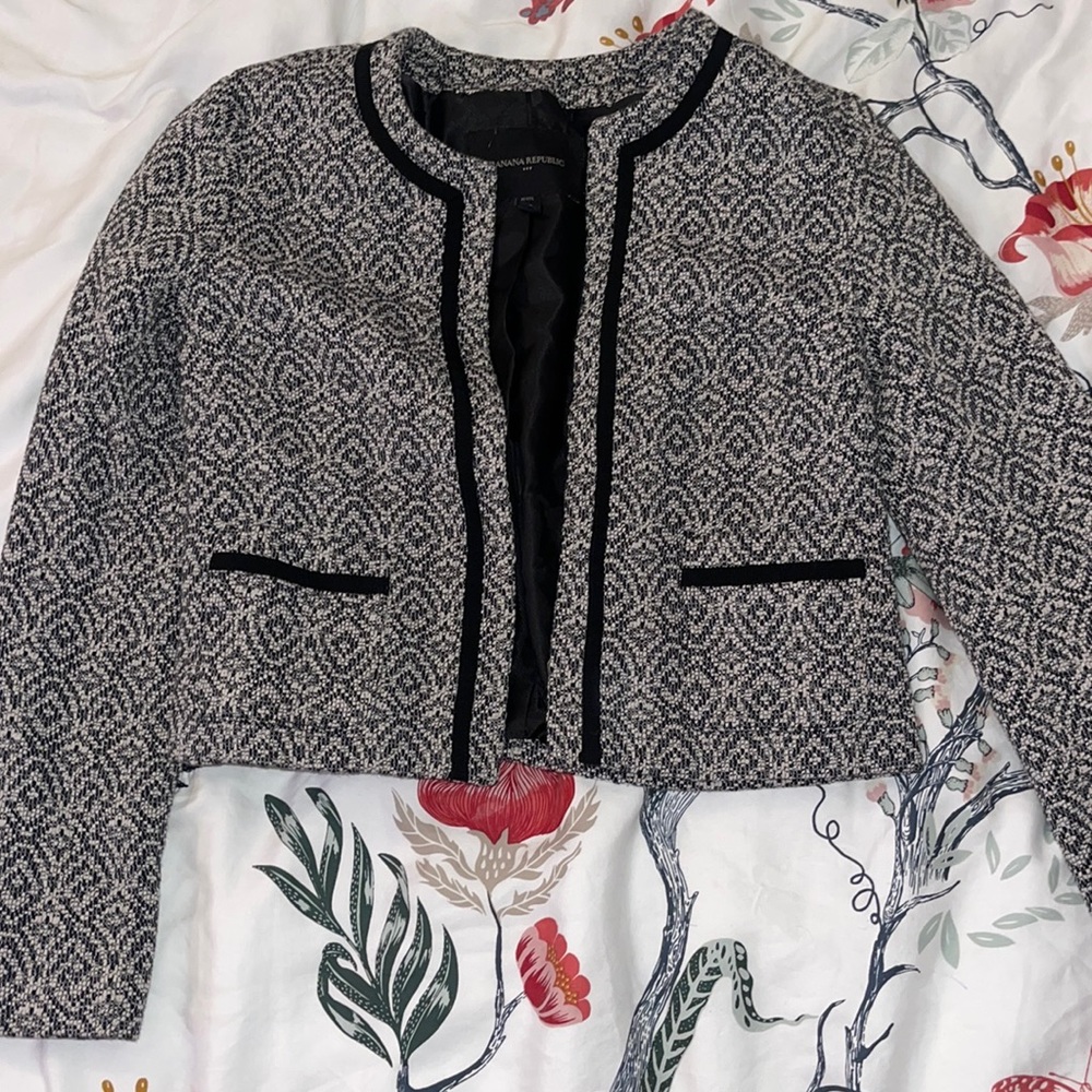 Banana republic cropped suit jacket